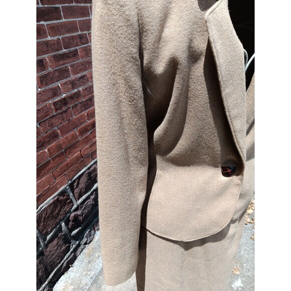 College Town Vintage 70s/ 80s Women's Wool Blend Tweed Skirt Suit Beige sz 4/5 - Picture 5 of 13